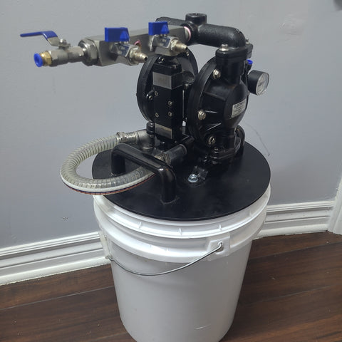 cold glue pump with filter distributer and bucket Diaphragm Pump EL15